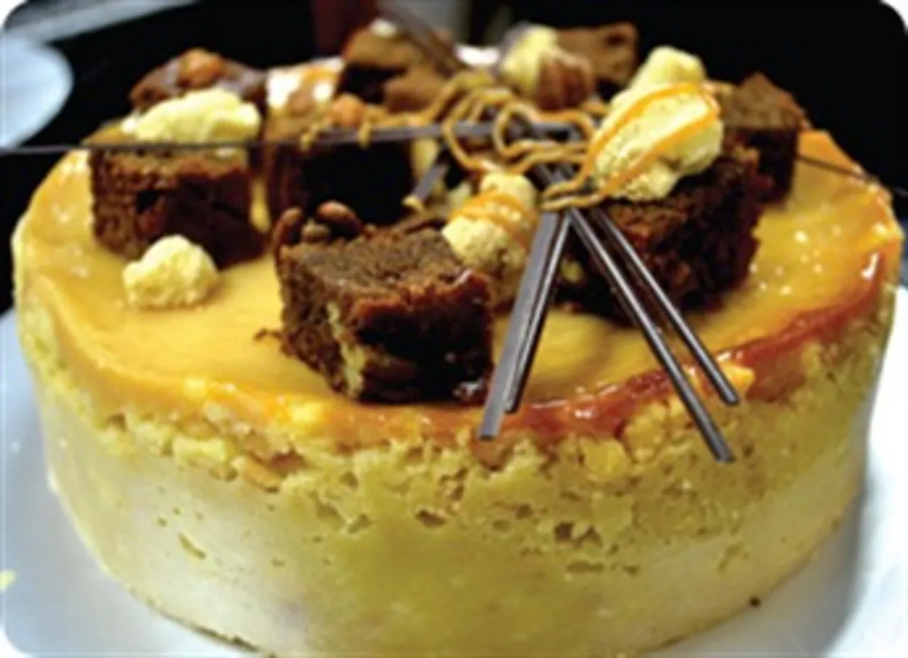 Mocha Caramel Layer Cheesecake - Puratos